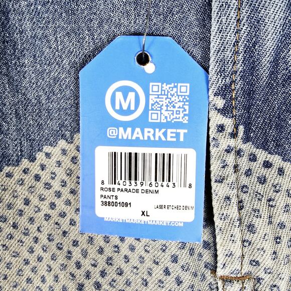 Chinatown Market Rose Parade Floral Straight Leg Jeans XL 36x30 Streetwear - Picture 6 of 14